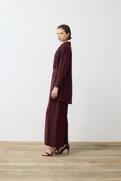 MONICA CREPE JUMPSUIT BURGUNDY