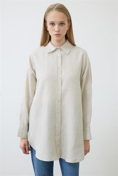 NATURAL 100% LINEN SHIRT NATURAL