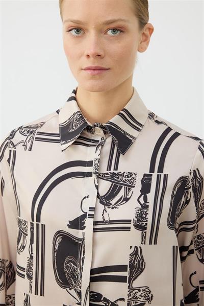 PARIS PATTERN TWILL PANTS SET MINK