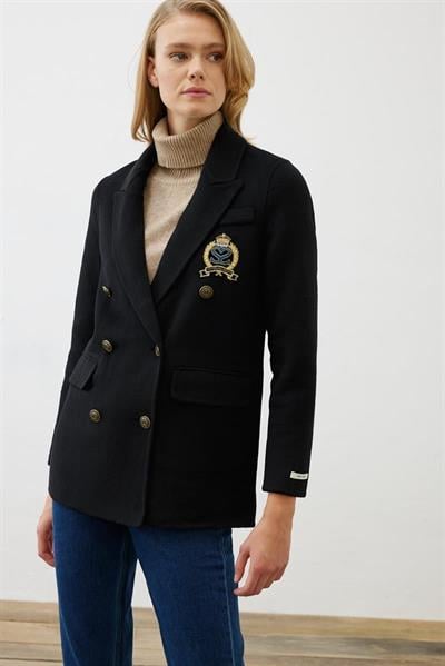 PREMIUM SELECTION WOOL CASHMERE BLAZER JACKET BLACK