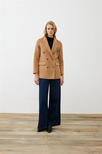 PREMIUM SELECTION WOOL CASHMERE BLAZER JACKET CAMEL