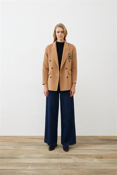 PREMIUM SELECTION WOOL CASHMERE BLAZER JACKET CAMEL