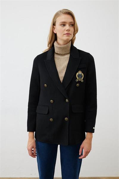 PREMIUM SELECTION WOOL CASHMERE BLAZER JACKET BLACK