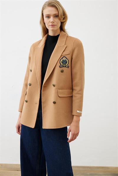 PREMIUM SELECTION WOOL CASHMERE BLAZER JACKET CAMEL