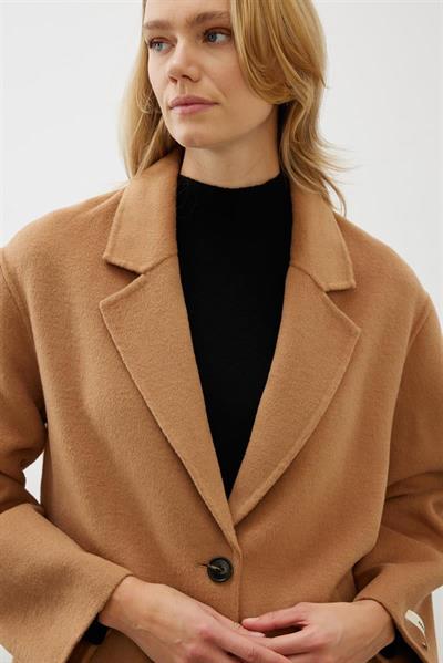 PREMIUM SELECTION WOOL CASHMERE BUTTON COAT CAMEL