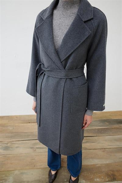 PREMIUM SELECTION WOOL CASHMERE OVERSIZE COAT GREY