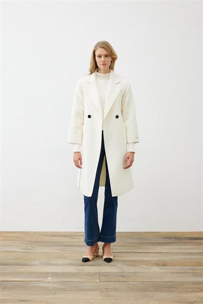 PREMIUM SELECTION WOOL CASHMERE OVERSIZE COAT ECRU