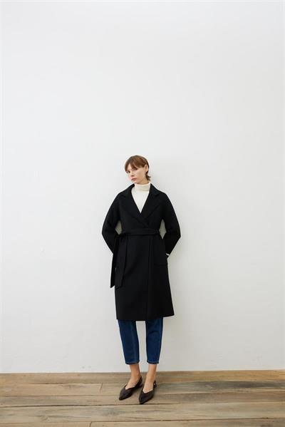 PREMIUM SELECTION WOOL CASHMERE OVERSIZE COAT BLACK