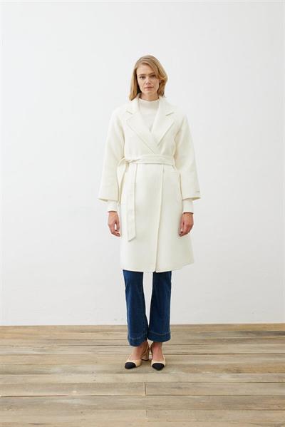 PREMIUM SELECTION WOOL CASHMERE OVERSIZE COAT ECRU