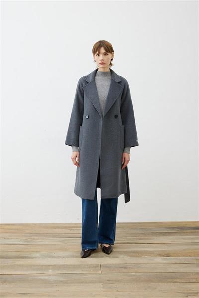 PREMIUM SELECTION WOOL CASHMERE OVERSIZE COAT GREY