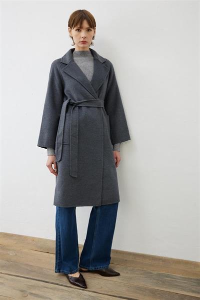 PREMIUM SELECTION WOOL CASHMERE OVERSIZE COAT GREY