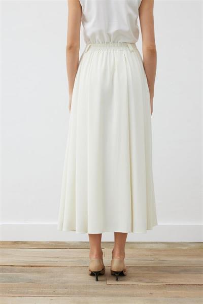 RINA CREPE 3 PLEATED SKIRT VANILLA