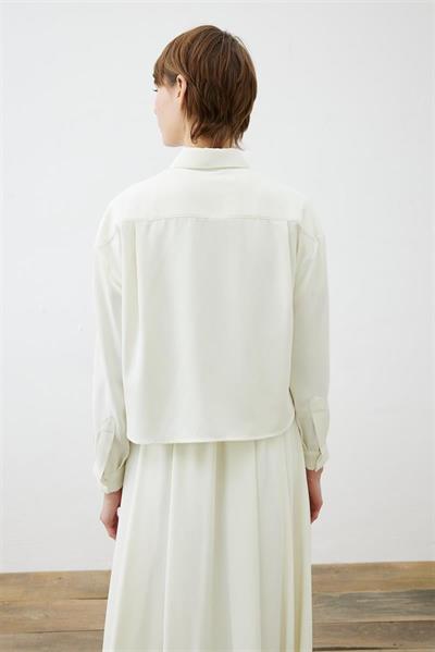 RINA CREPE CROPPED SHIRT VANILLA