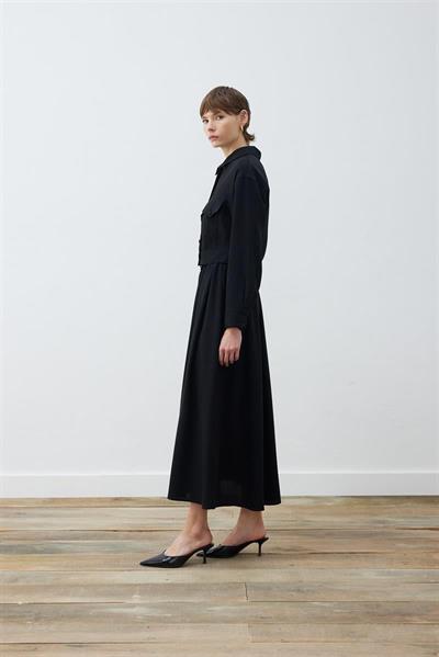 RINA CREPE CROPPED SPORTS JACKET BLACK