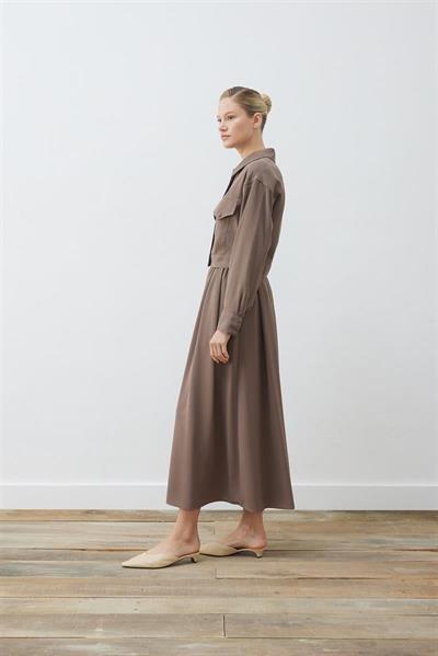 RINA CREPE CROPPED SPORTS JACKET TAUPE