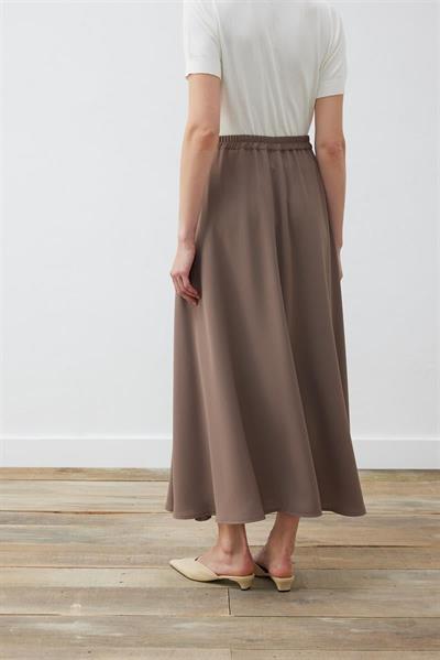 RINA CREPE FLARED SKIRT TAUPE