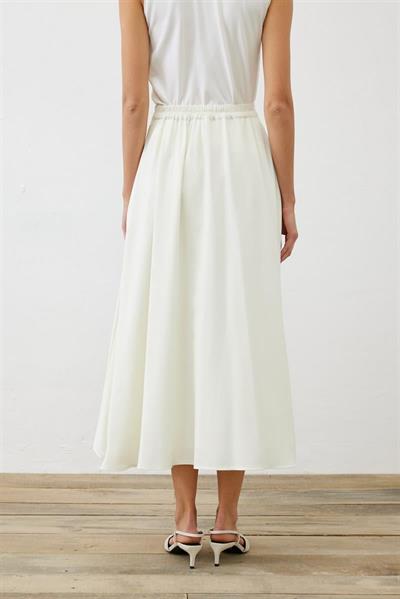 RINA CREPE FLARED SKIRT VANILLA