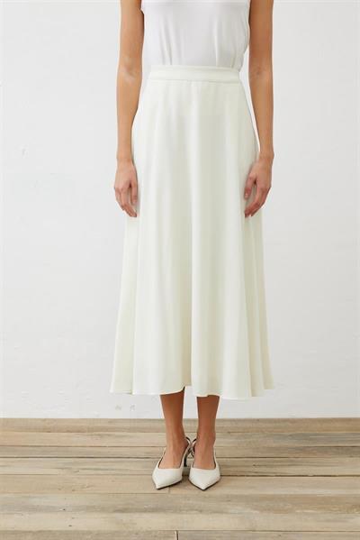 RINA CREPE FLARED SKIRT VANILLA