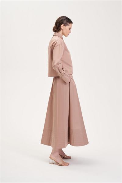 ROYAL COTTON CROPPED SHIRT MINK