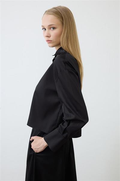 ROYAL COTTON SPORTS STITCH SKIRT SET BLACK