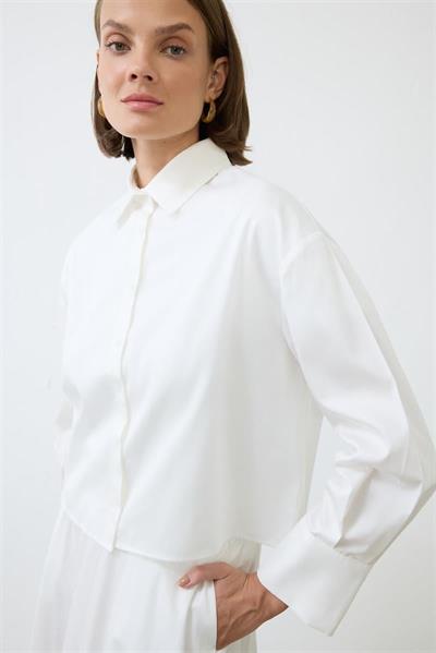 ROYAL COTTON SPORTS STITCH SKIRT SET ECRU