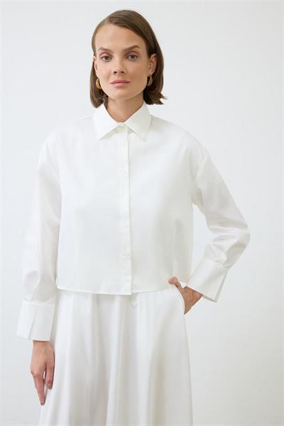 ROYAL COTTON SPORTS STITCH SKIRT SET ECRU