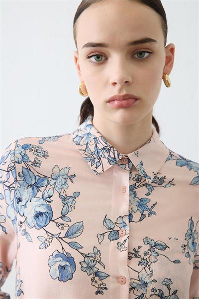 ROZA VOILE SHIRT DRESS POWDER PINK