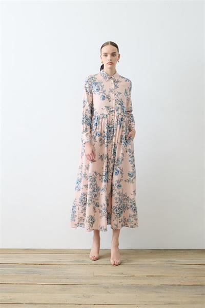 ROZA VOILE SHIRT DRESS POWDER PINK