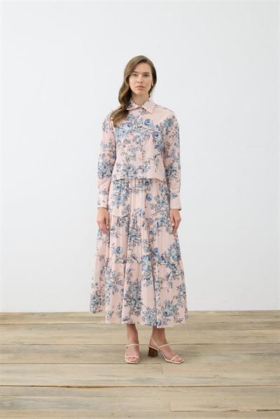 ROZA VOILE SKIRT SET POWDER PINK