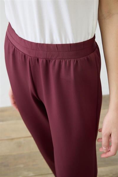 SCUBA CARROT PANTS BURGUNDY