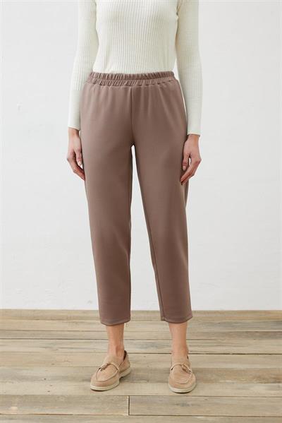 SCUBA CARROT PANTS TAUPE