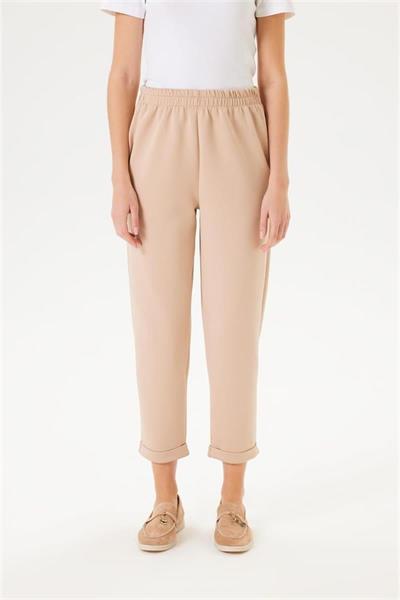 SCUBA DOUBLE HEM PANTS MINK