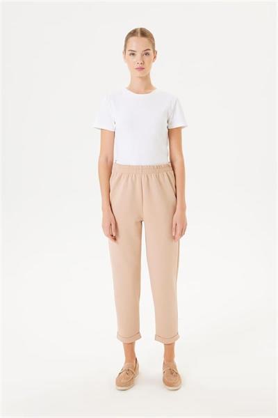 SCUBA DOUBLE HEM PANTS MINK