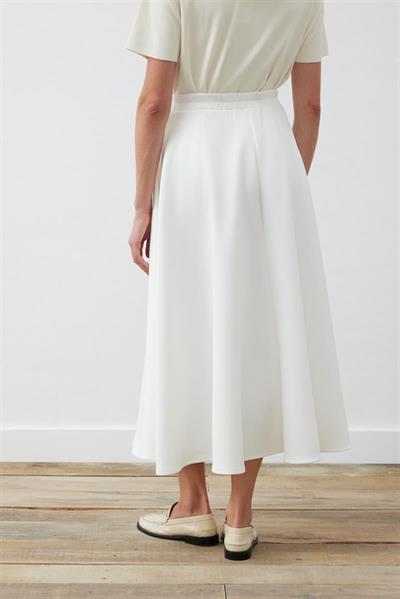 SCUBA FLARED SKIRT ECRU