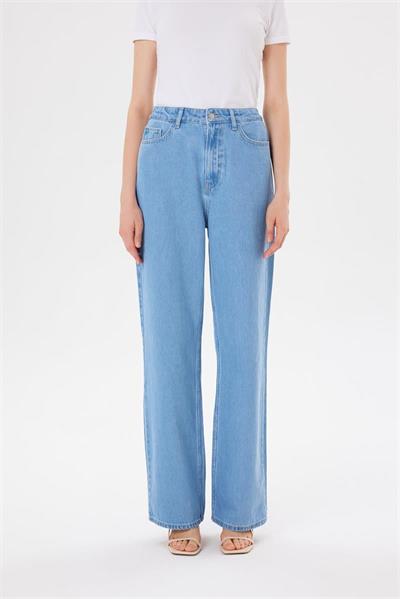 WIDE LEG DENIM JEANS BLUE