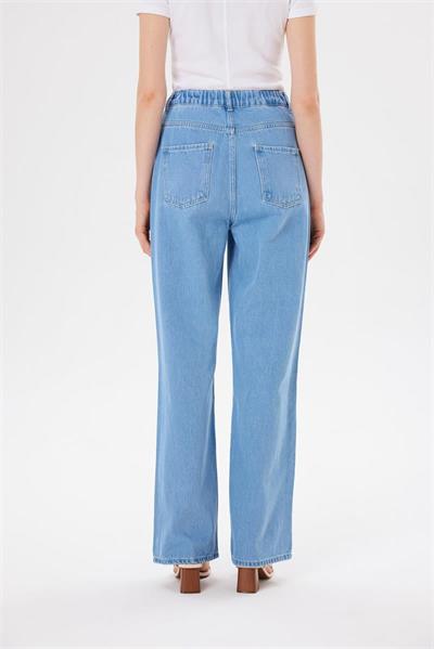 WIDE LEG DENIM JEANS BLUE