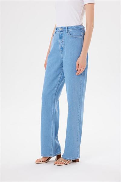 WIDE LEG DENIM JEANS BLUE