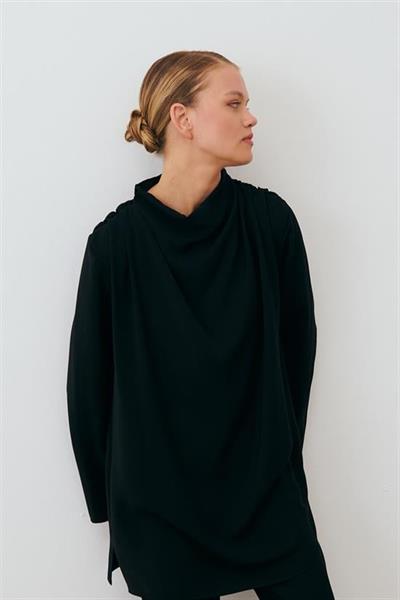 ZARIF CREPE PANTS SET BLACK