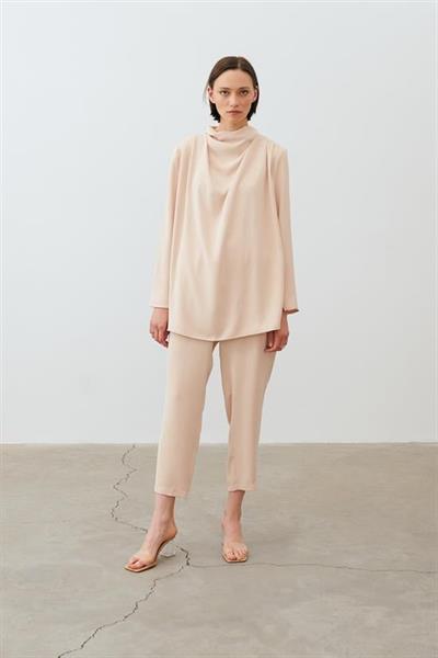 ZARIF CREPE PANTS SET MINK