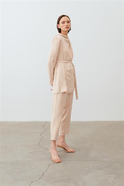 ZARIF CREPE PANTS SET MINK