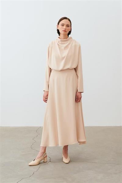 ZARIF CREPE SKIRT SET MINK