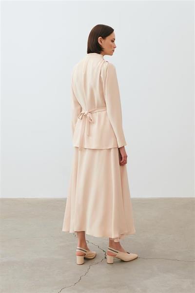 ZARIF CREPE SKIRT SET MINK