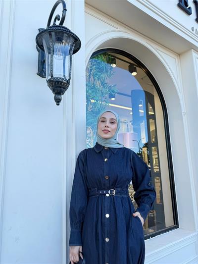 Amoria Denim Elbise - Denim