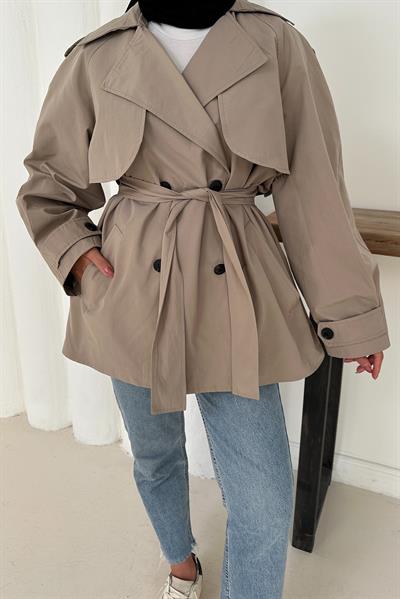 Carmen Trench - Taş Rengi