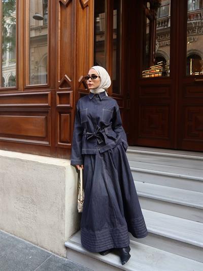 Clara Denim Altüst Takım - Denim