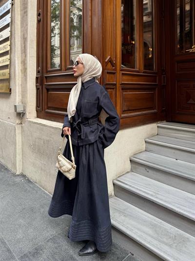 Clara Denim Altüst Takım - Denim