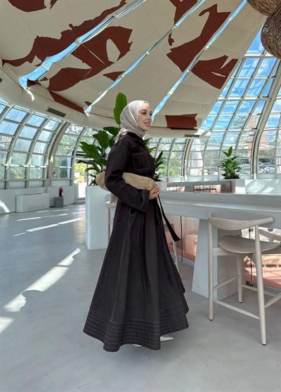 Clara Denim Altüst Takım - Kahverengi
