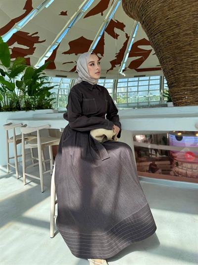 Clara Denim Altüst Takım - Kahverengi