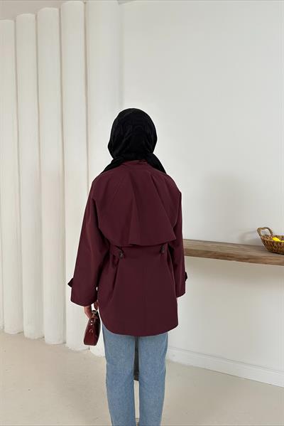 Delera Orta Boy Trench - Bordo