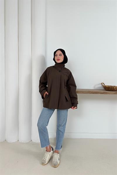 Delera Orta Boy Trench - Kahverengi